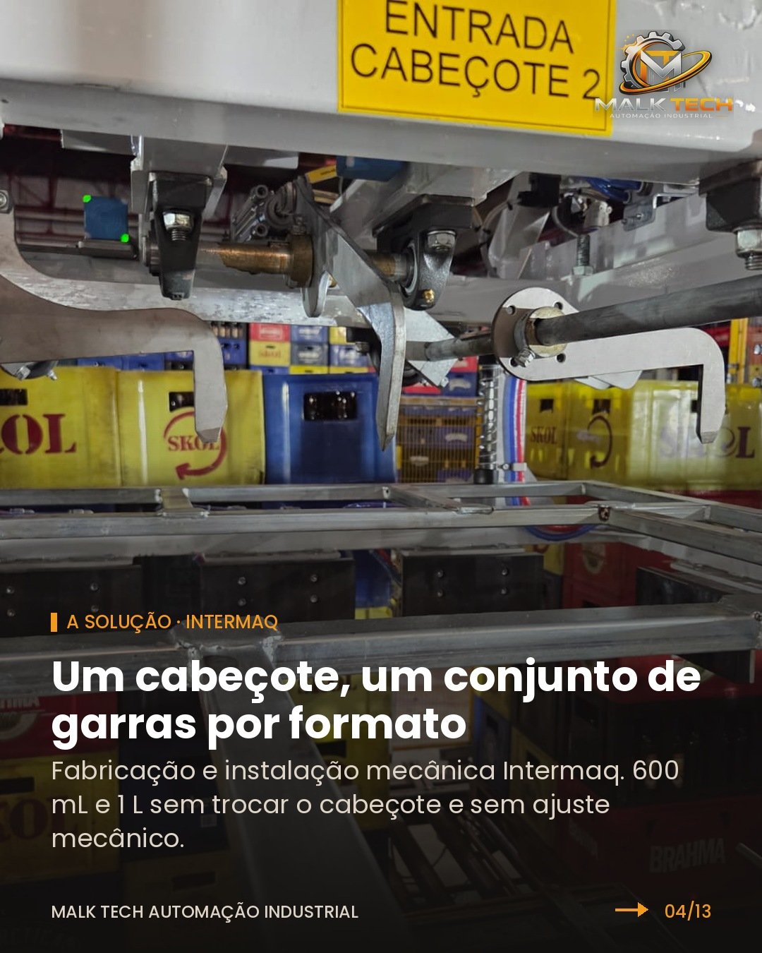 Novo cabeçote Intermaq com um conjunto de garras por formato