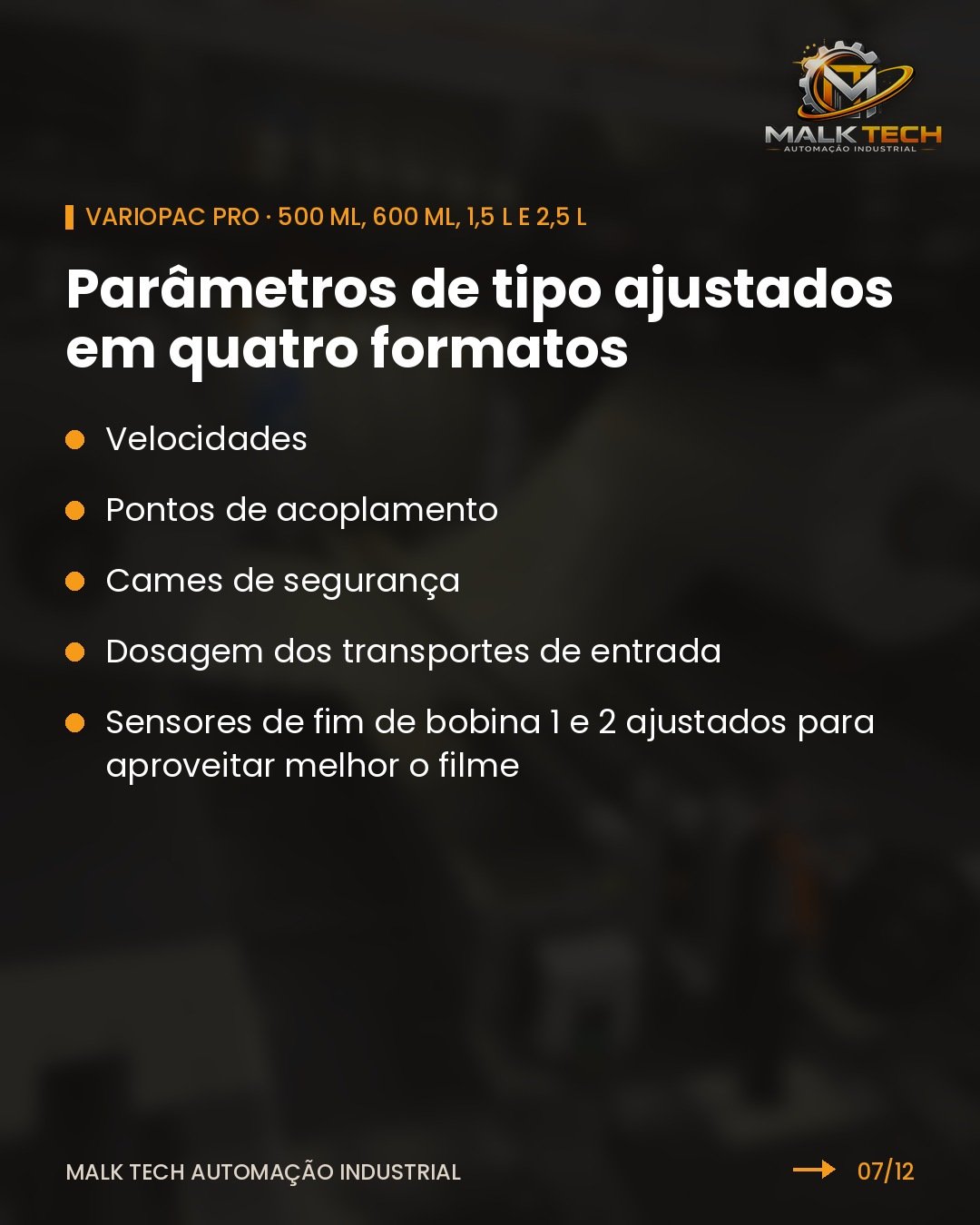 Parâmetros de tipo ajustados em quatro formatos