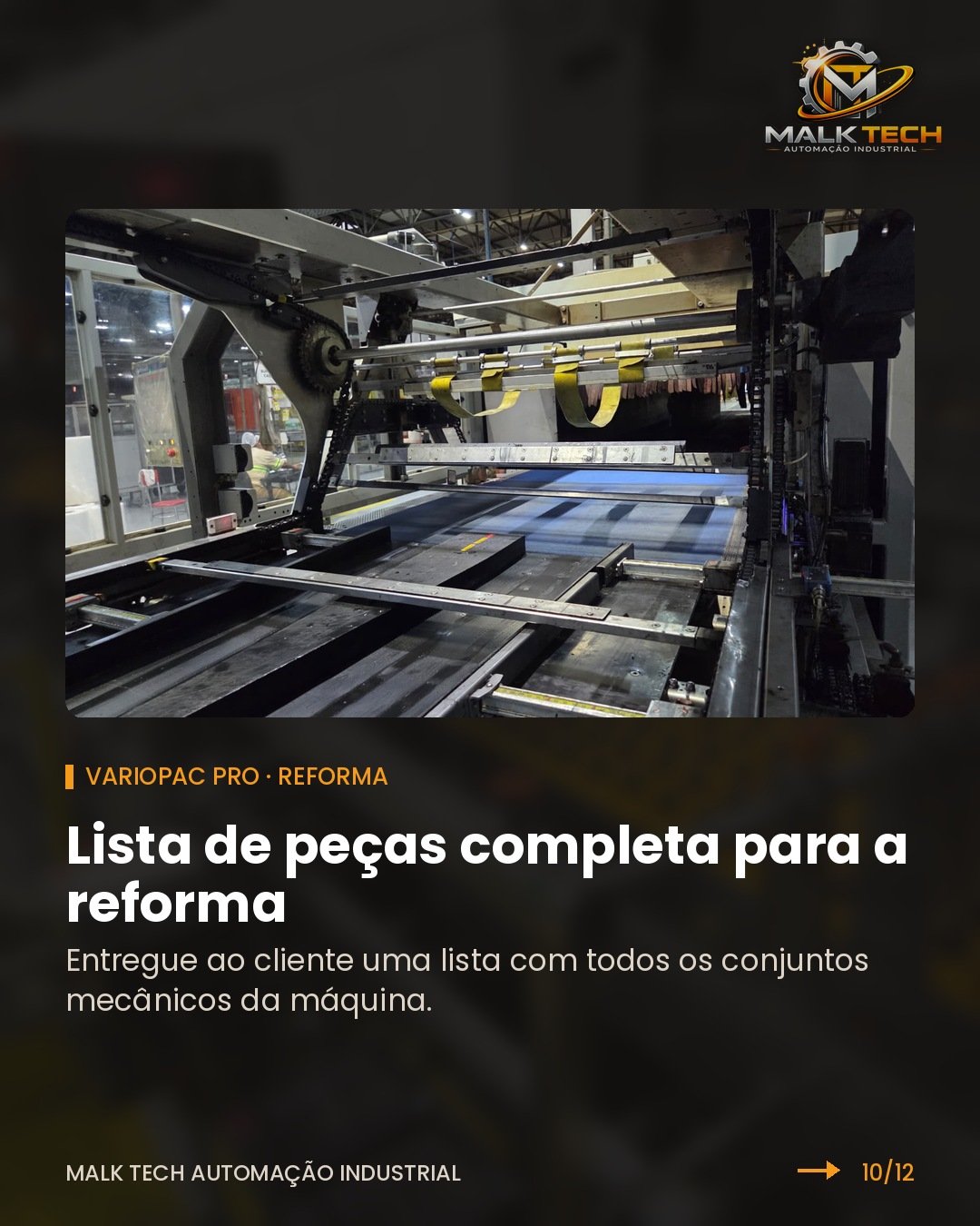 Lista de peças completa para a reforma